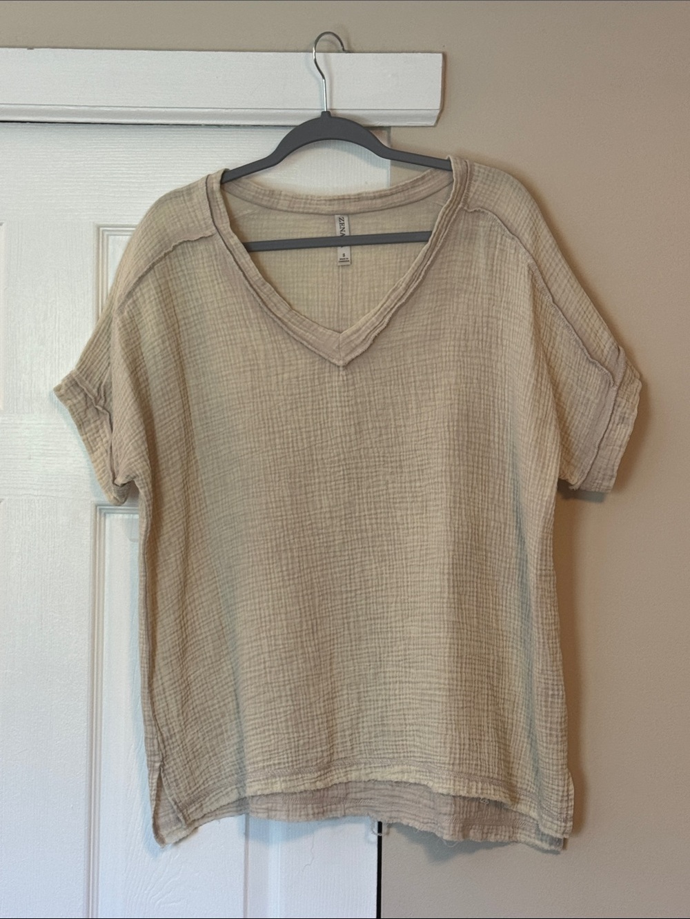 Zenana Outfitters Gauze Short Sleeve Top